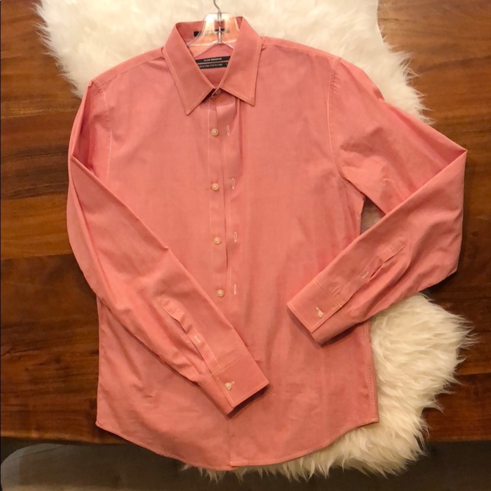 Club Monaco Men’s 2 Ply Cotton Button Up Shirt
